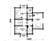 План 2 этажа дома из оцилиндрованного бревна 198 кв.м