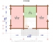 План 2 этажа дома из оцилиндрованного бревна 105 кв.м