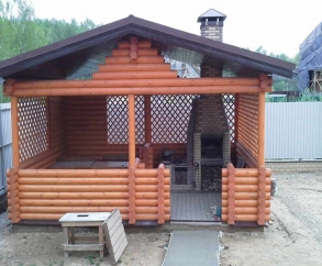Беседка с барбекю