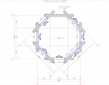 Беседка 30 м2 из оцилиндрованного бревна (8-ми гранная)